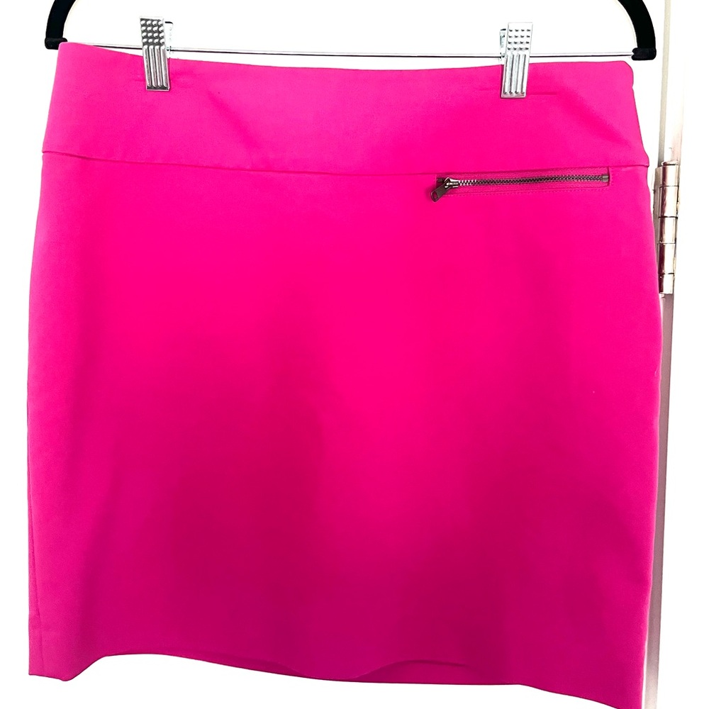 Ann Taylor Vivid Pink Mini Skirt Size 8 Petite